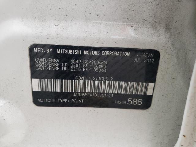 Photo 10 from auction – 2013 MITSUBISHI LANCER EVO with VIN JA32W5FV1DU601521