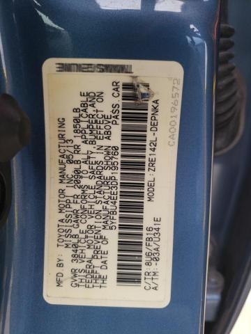 Photo 10 from auction – 2013 TOYOTA COROLLA BA with VIN 5YFBU4EE3DP195760