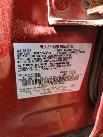 Photo 10 from auction – 2005 FORD FIVE HUNDR with VIN 1FAHP27165G196250