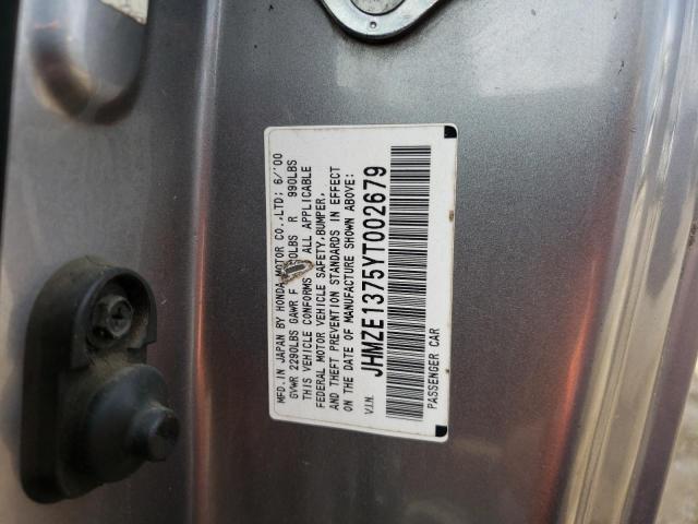 Photo 10 from auction – 2000 HONDA INSIGHT with VIN JHMZE1375YT002679