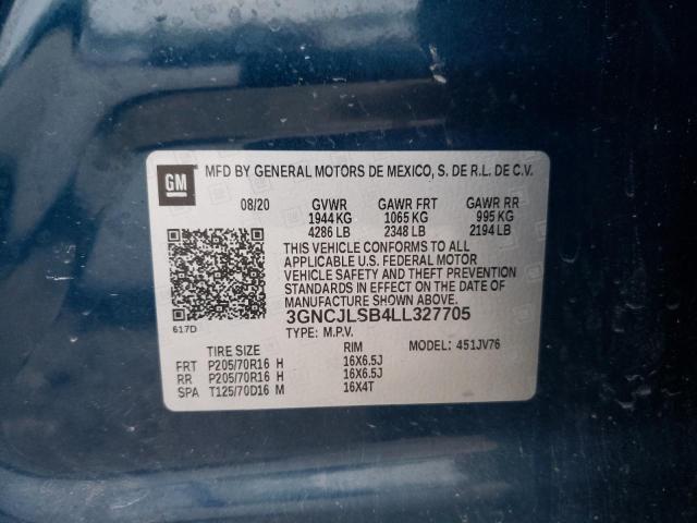 Photo 10 from auction – 2020 CHEVROLET TRAX 1LT with VIN 3GNCJLSB4LL327705