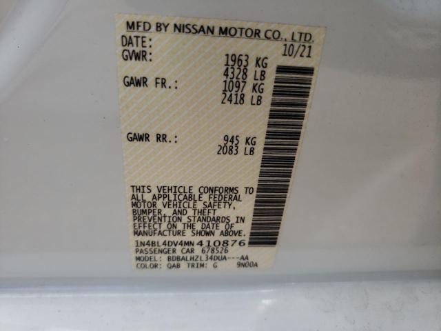 Photo 10 from auction – 2021 NISSAN ALTIMA SV with VIN 1N4BL4DV4MN410876