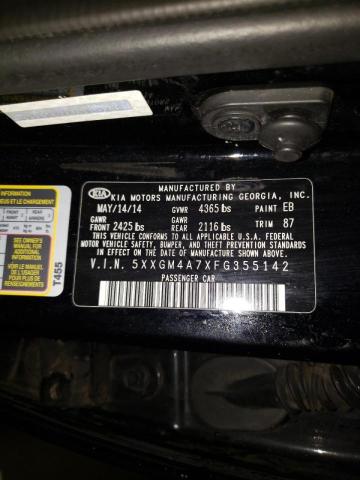 Photo 10 from auction – 2015 KIA OPTIMA LX with VIN 5XXGM4A7XFG355142