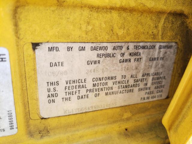 Photo 10 from auction – 2009 CHEVROLET AVEO with VIN KL1TD66E79B314857