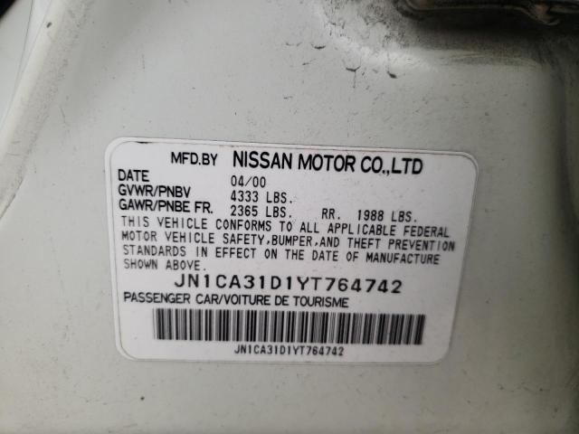 Photo 10 from auction – 2000 NISSAN MAXIMA GLE with VIN JN1CA31D1YT764742