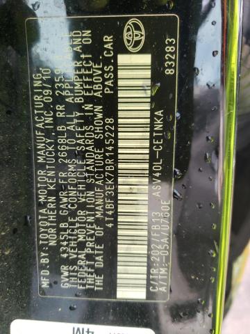 Photo 10 from auction – 2011 TOYOTA CAMRY BASE with VIN 4T4BF3EK7BR145228
