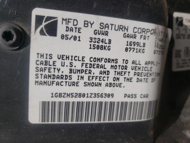 Photo 10 from auction – 2001 SATURN SL1 with VIN 1G8ZH52801Z356309