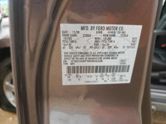 Photo 10 from auction – 2009 FORD ESCAPE LIM with VIN 1FMCU04719KB22226