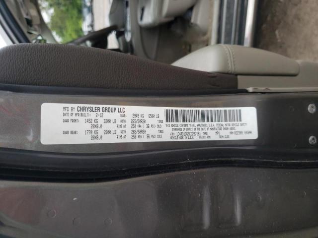 Photo 10 from auction – 2012 DODGE DURANGO CR with VIN 1C4RDJDG3CC267161
