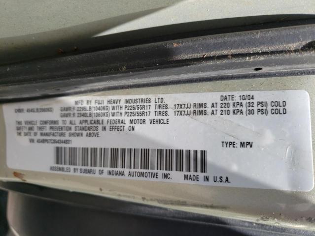 Photo 10 from auction – 2005 SUBARU LEGACY OUT with VIN 4S4BP67C354344831