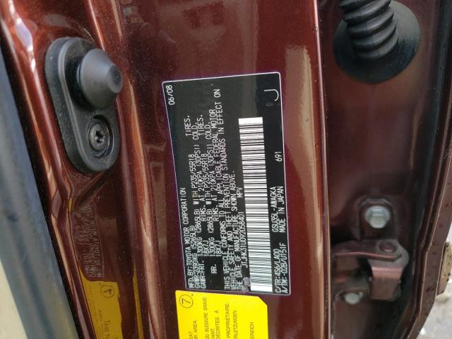 Zdjęcie 10 z aukcji – 2009 LEXUS RX z VIN JTJHK31U092058401