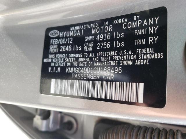 Photo 10 from auction – 2012 HYUNDAI GENESIS 3. with VIN KMHGC4DD1CU188496