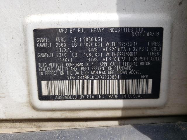 Photo 10 from auction – 2013 SUBARU OUTBACK 2. with VIN 4S4BRCKCXD3230801