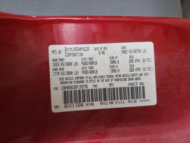 Photo 10 from auction – 2006 DODGE DURANGO LI with VIN 1D8HB58236F192795