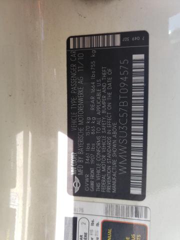 Photo 10 from auction – 2011 MINI COOPER with VIN WMWSU3C57BT094575