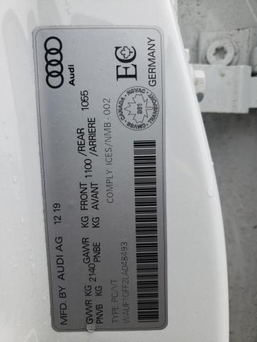 Photo 10 from auction – 2020 AUDI S3 TECHNIK with VIN WAUF1GFF2LA048493
