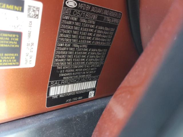 Photo 10 from auction – 2018 LAND ROVER DISCOVERY with VIN SALRR2RK2JA074750