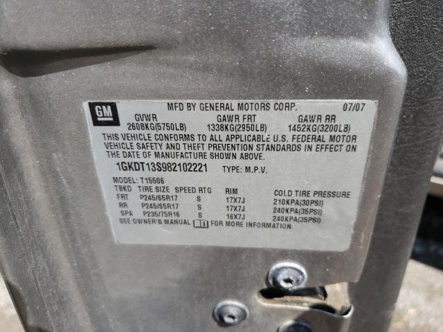 Photo 10 from auction – 2008 GMC ENVOY with VIN 1GKDT13S982102221