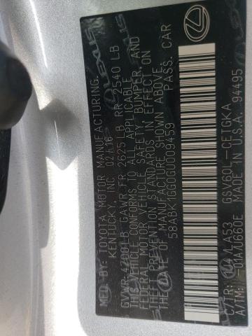 Photo 10 from auction – 2016 LEXUS ES 350 with VIN 58ABK1GG0GU009459