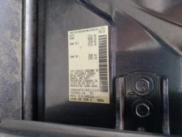 Photo 10 from auction – 2012 NISSAN MAXIMA S with VIN 1N4AA5AP7CC861520