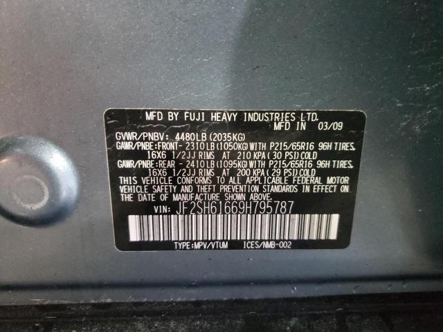 Photo 10 from auction – 2009 SUBARU FORESTER 2 with VIN JF2SH61669H795787