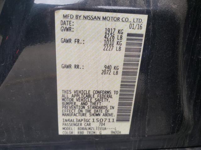 Photo 10 from auction – 2016 NISSAN ALTIMA 2.5 with VIN 1N4AL3AP3GC150711
