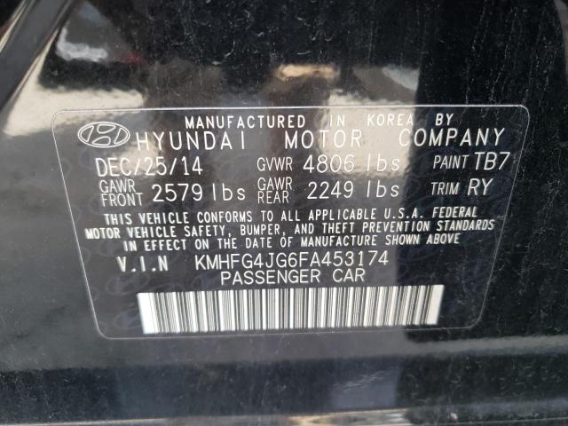 Photo 10 from auction – 2015 HYUNDAI AZERA with VIN KMHFG4JG6FA453174