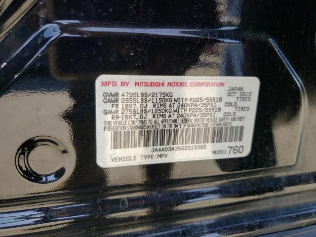Photo 10 from auction – 2016 MITSUBISHI OUTLANDER with VIN JA4AD3A35GZ015385