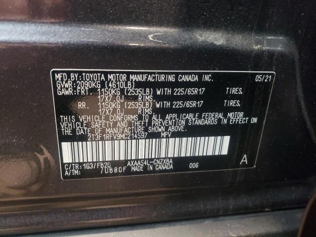 Photo 10 from auction – 2021 TOYOTA RAV4 LE with VIN 2T3F1RFV9MC214597