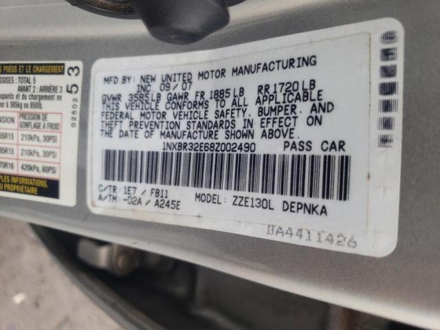 Photo 10 from auction – 2008 TOYOTA COROLLA CE with VIN 1NXBR32E68Z002490