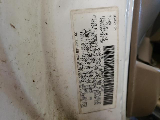 Photo 10 from auction – 2002 TOYOTA SIENNA LE with VIN 4T3ZF13C12U469713