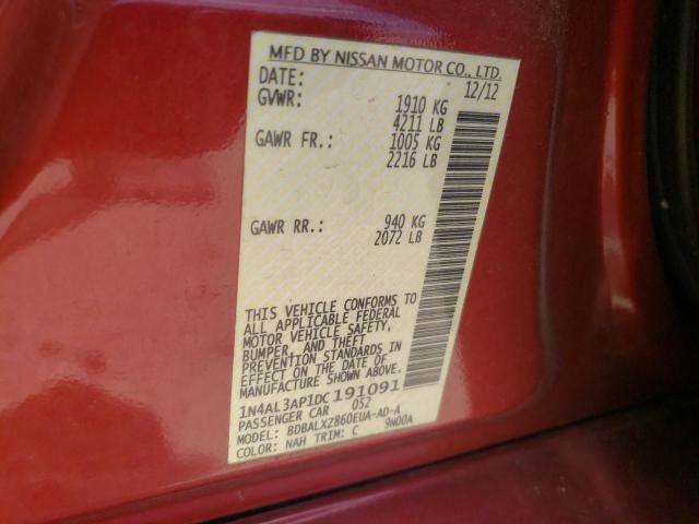 Photo 10 from auction – 2013 NISSAN ALTIMA 2.5 with VIN 1N4AL3AP1DC191091