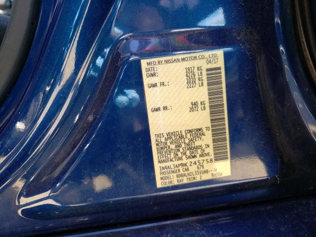 Photo 10 from auction – 2017 NISSAN ALTIMA 2.5 with VIN 1N4AL3AP9HC245758