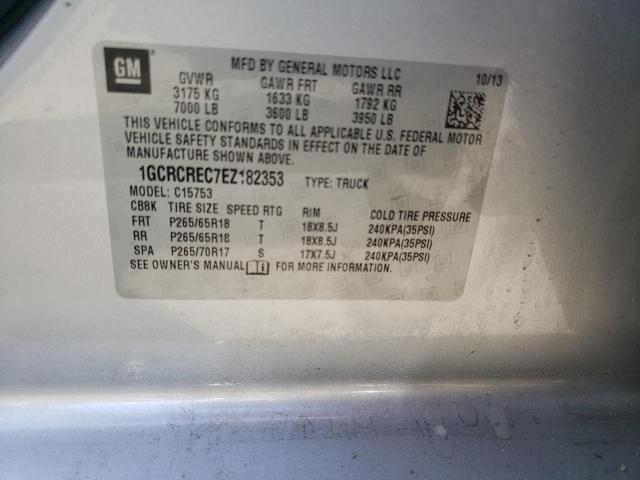Photo 10 from auction – 2014 CHEVROLET SILVERADO with VIN 1GCRCREC7EZ182353