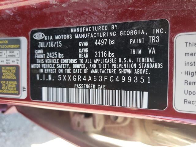 Photo 10 from auction – 2015 KIA OPTIMA SX with VIN 5XXGR4A63FG499351