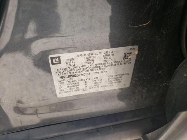 Photo 10 from auction – 2016 CHEVROLET TRAX LS with VIN 3GNCJKSB3GL240152
