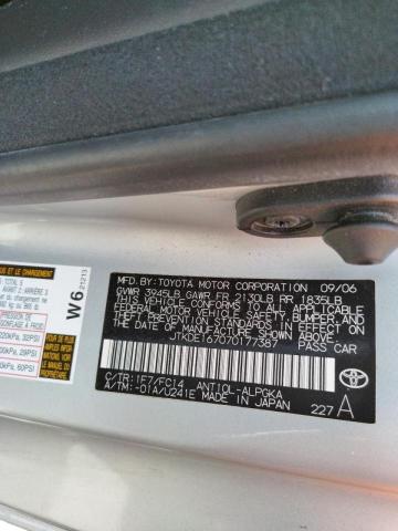 Photo 10 from auction – 2007 SCION TC with VIN JTKDE167070177387