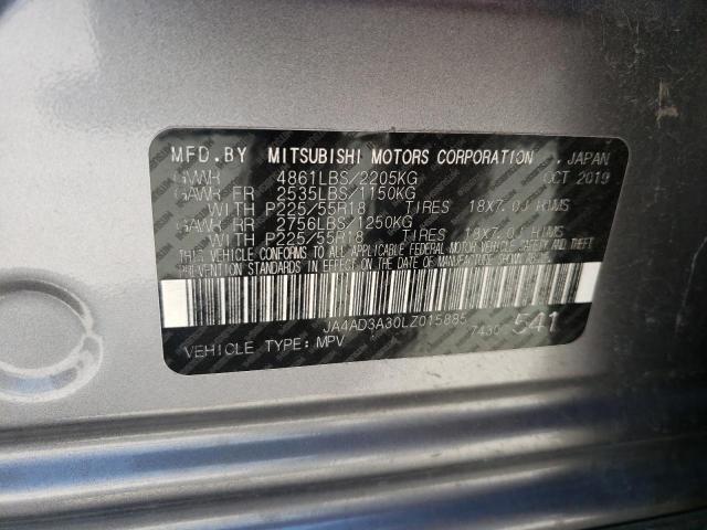 Photo 10 from auction – 2020 MITSUBISHI OUTLANDER with VIN JA4AD3A30LZ015885