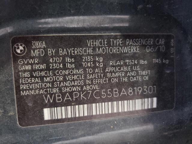 Photo 10 from auction – 2011 BMW 328 XI with VIN WBAPK7C55BA819301