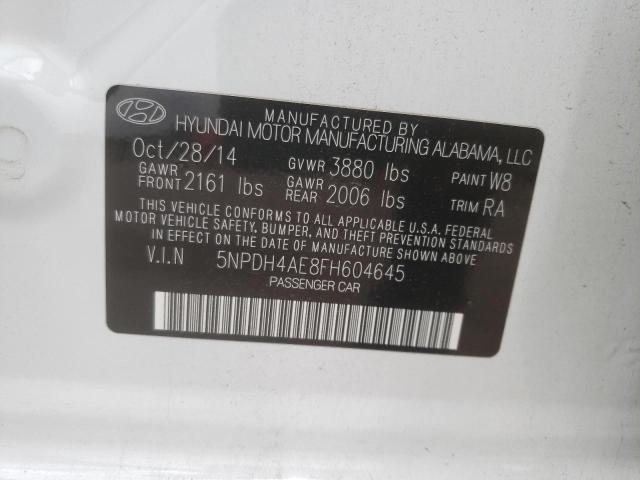 Photo 10 from auction – 2015 HYUNDAI ELANTRA with VIN 5NPDH4AE8FH604645