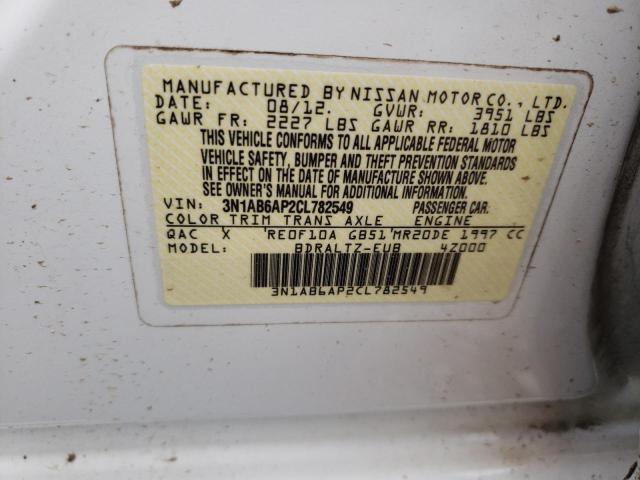 Photo 10 from auction – 2012 NISSAN SENTRA 2.0 with VIN 3N1AB6AP2CL782549