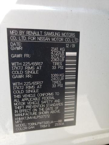 Photo 10 from auction – 2020 NISSAN ROGUE S with VIN KNMAT2MV4LP537172
