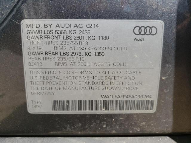 Photo 10 from auction – 2014 AUDI Q5 PREMIUM with VIN WA1LFAFP4EA096264