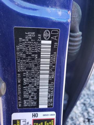 Photo 10 from auction – 2019 TOYOTA COROLLA L with VIN 2T1BURHE7KC157244