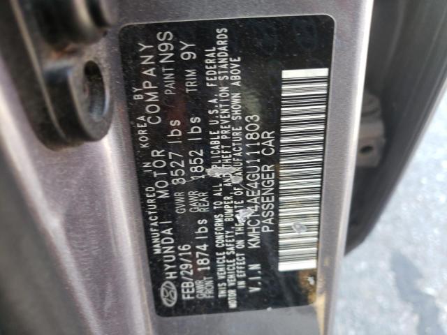 Photo 10 from auction – 2016 HYUNDAI ACCENT SE with VIN KMHCT4AE4GU111803