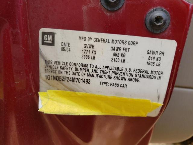 Photo 10 from auction – 2004 CHEVROLET CLASSIC with VIN 1G1ND52F24M701493