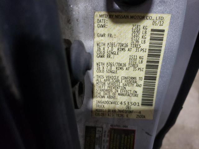 Photo 10 from auction – 2012 NISSAN FRONTIER S with VIN 1N6AD0CW4CC453501