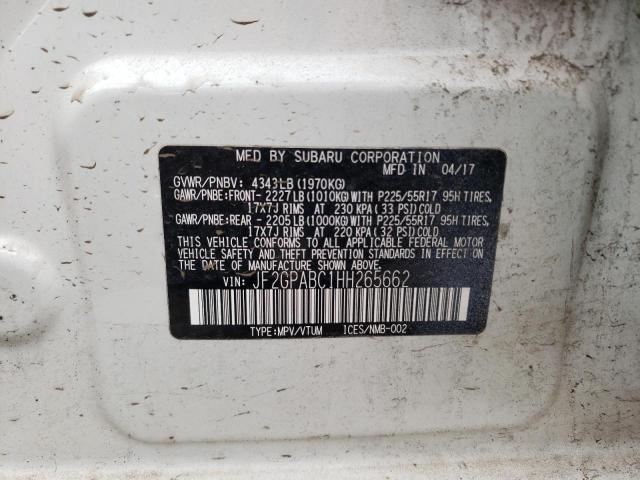 Photo 10 from auction – 2017 SUBARU CROSSTREK with VIN JF2GPABC1HH265662
