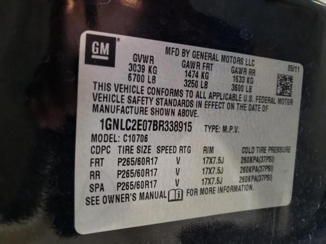 Photo 10 from auction – 2011 CHEVROLET TAHOE POLI with VIN 1GNLC2E07BR338915