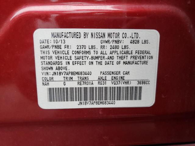 Photo 10 from auction – 2014 INFINITI Q50 BASE with VIN JN1BV7AP8EM683440